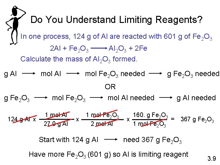 Do You Understand Limiting Reagents? In one process, 124 g of Al are reacted