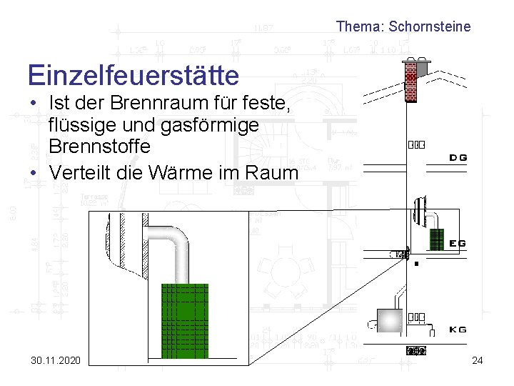 Thema: Schornsteine Einzelfeuerstätte • Ist der Brennraum für feste, flüssige und gasförmige Brennstoffe •