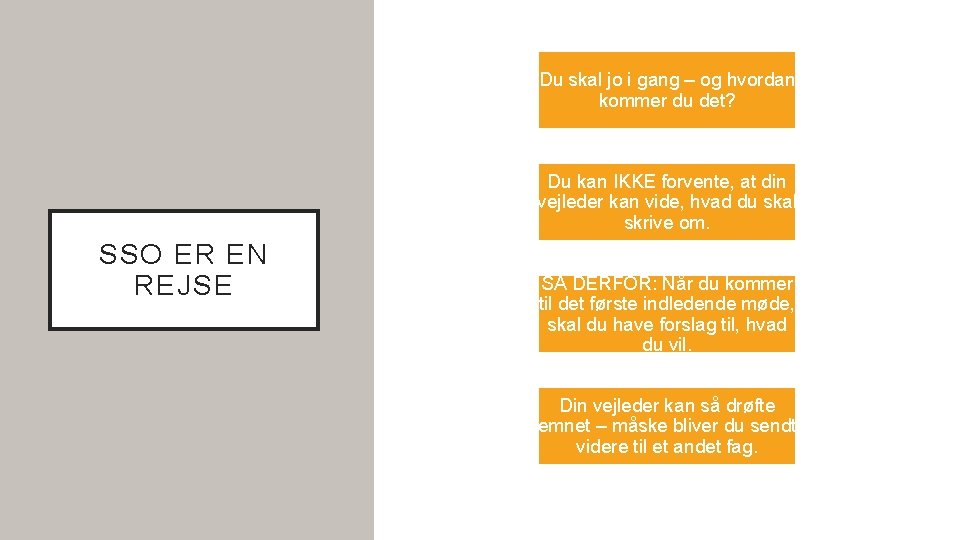 Du skal jo i gang – og hvordan kommer du det? Du kan IKKE