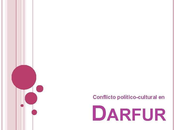 Conflicto político-cultural en DARFUR 