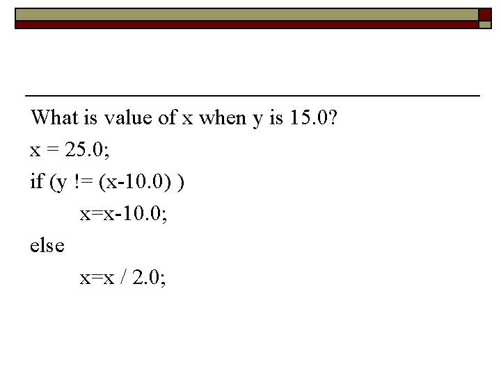 What is value of x when y is 15. 0? x = 25. 0;