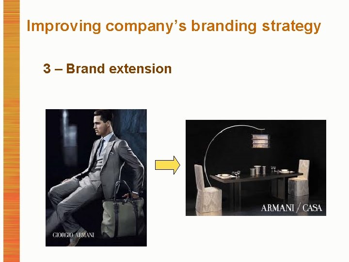 Improving company’s branding strategy 3 – Brand extension 