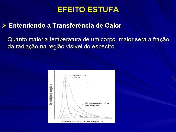 EFEITO ESTUFA Ø Entendendo a Transferência de Calor Quanto maior a temperatura de um