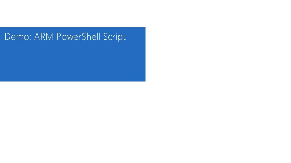 Demo: ARM Power. Shell Script 