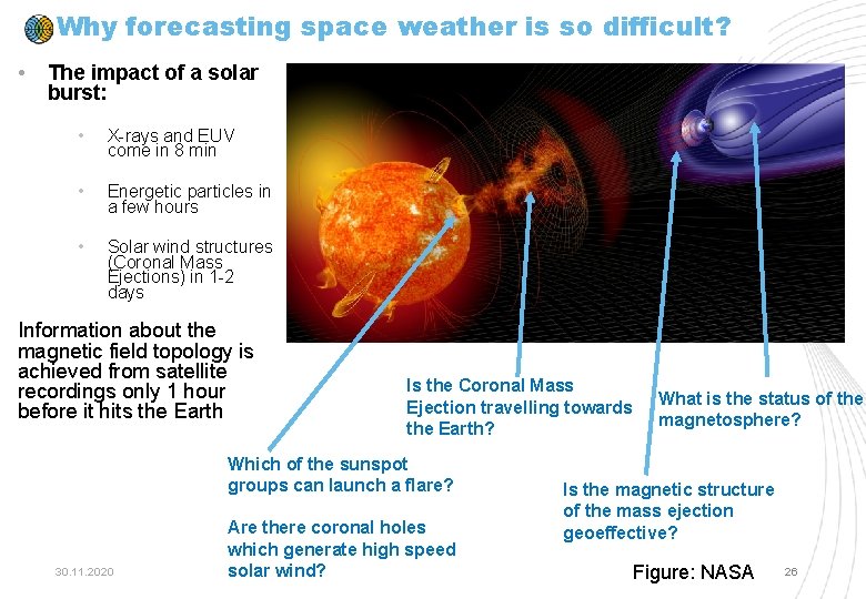 Why forecasting space weather is so difficult? • The impact of a solar burst: Why forecasting space weather is so difficult? • The impact of a solar burst: