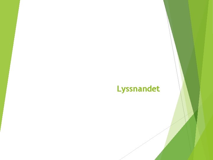 Lyssnandet 