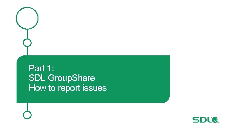 Part 1: SDL Group. Share How to report issues 