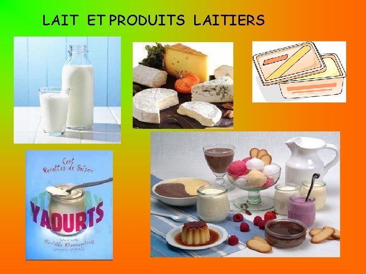 LAIT ET PRODUITS LAITIERS 