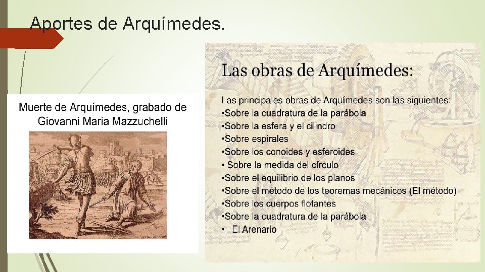 Aportes de Arquímedes. 