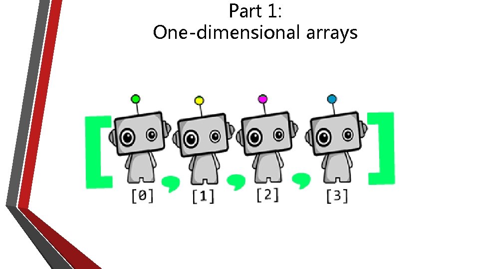 Part 1: One-dimensional arrays 