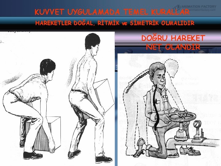 KUVVET UYGULAMADA TEMEL KURALLAR HAREKETLER DOĞAL, RİTMİK ve SİMETRİK OLMALIDIR DOĞRU HAREKET NET OLANDIR