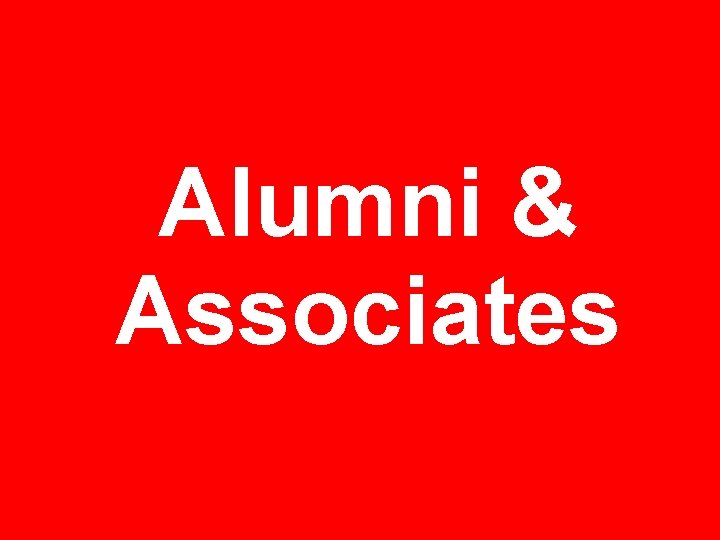 Alumni & Associates 