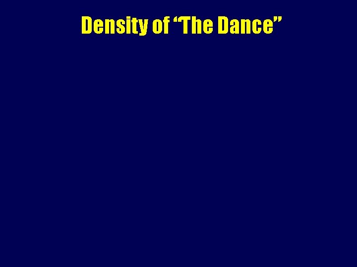 Density of “The Dance” Density of “The Dance”