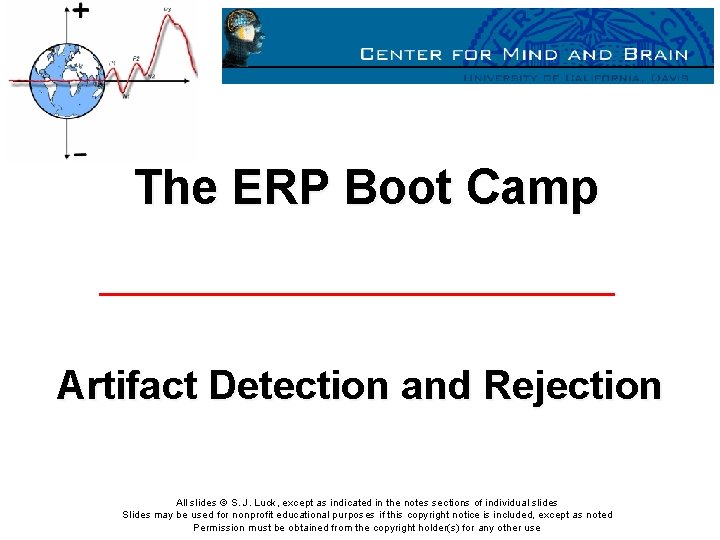 The ERP Boot Camp Artifact Detection and Rejection All slides © S. J. Luck,