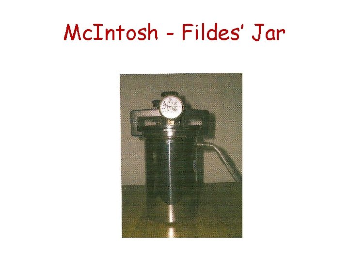 Mc. Intosh - Fildes’ Jar 