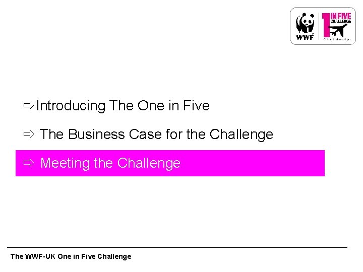 ð Introducing The One in Five Challenge ð The Business Case for the Challenge