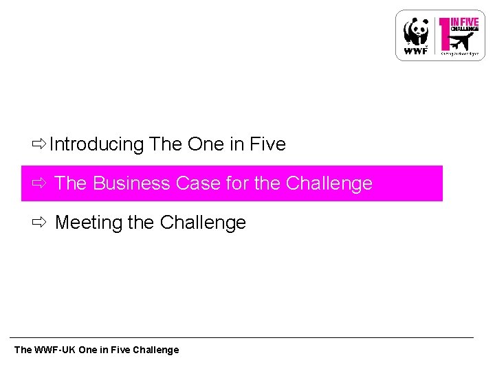 ð Introducing The One in Five Challenge ð The Business Case for the Challenge