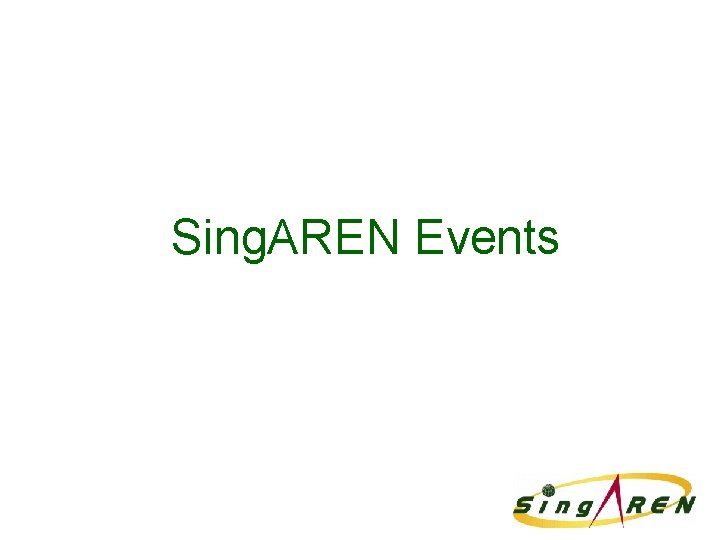 Sing. AREN Events 