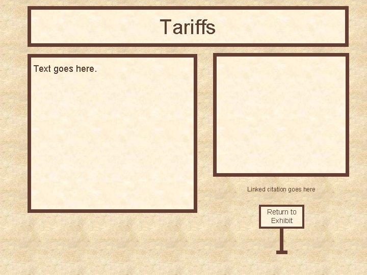 Tariffs Text goes here. Linked citation goes here Return to Exhibit 