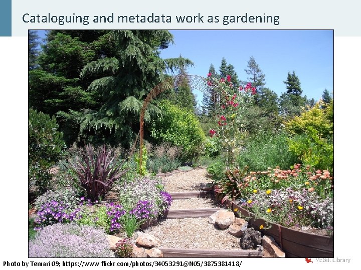 Cataloguing and metadata work as gardening Photo by Temari 09; https: //www. flickr. com/photos/34053291@N