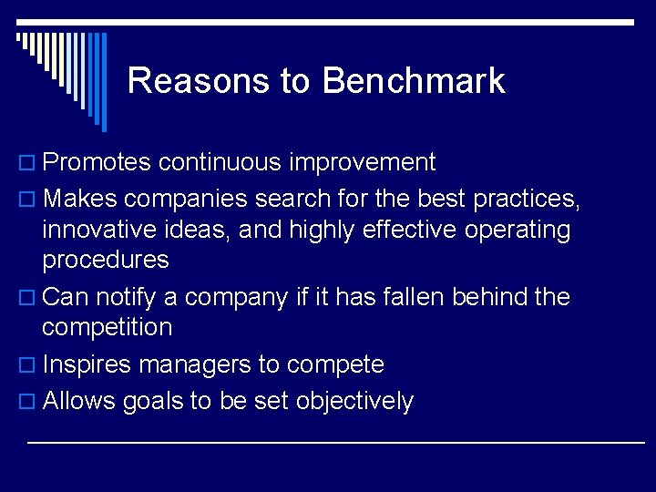 Chapter 8 Benchmarking Rachal Roach Tim Hyder Chris
