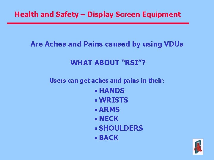 Health and Safety Display Screen Equipment DSE Assessments