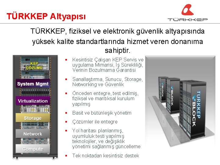 TÜRKKEP Altyapısı TÜRKKEP, fiziksel ve elektronik güvenlik altyapısında yüksek kalite standartlarında hizmet veren donanıma