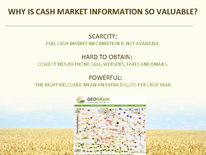 WHY IS CASH MARKET INFORMATION SO VALUABLE? SCARCITY: FULL CASH MARKET INFORMATION IS NOT