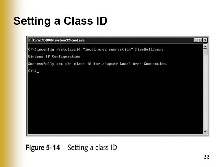 Setting a Class ID 33 
