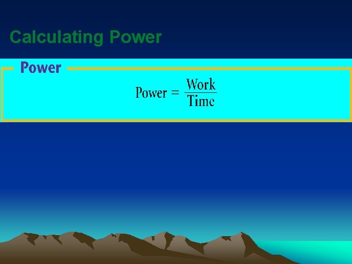 Calculating Power 