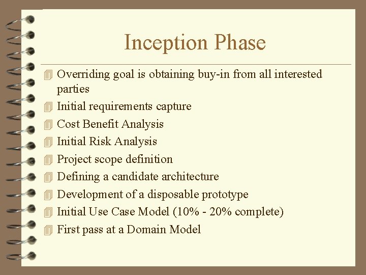 Onception Process Lecture 4 Process and Method An Introduction to