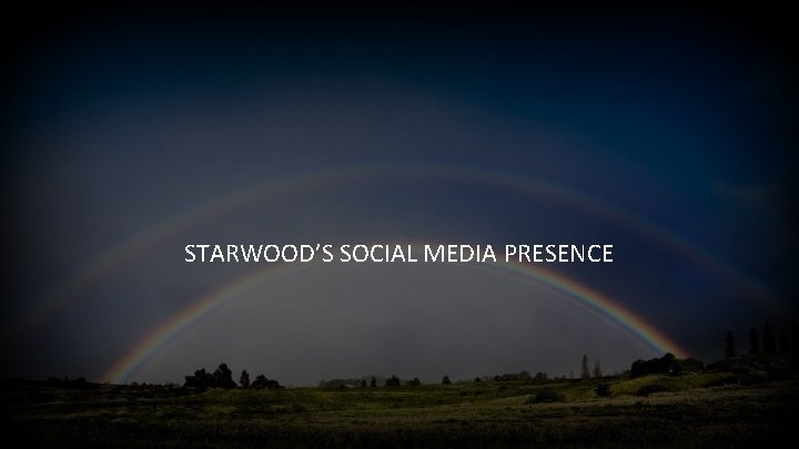 STARWOOD’S SOCIAL MEDIA PRESENCE 