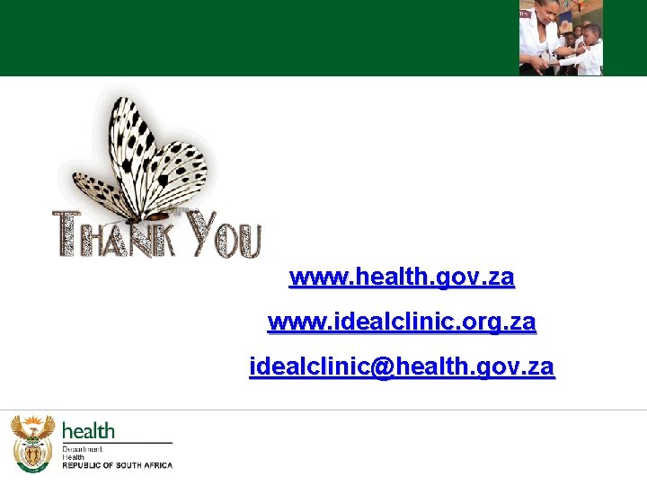 www. health. gov. za www. idealclinic. org. za idealclinic@health. gov. za 