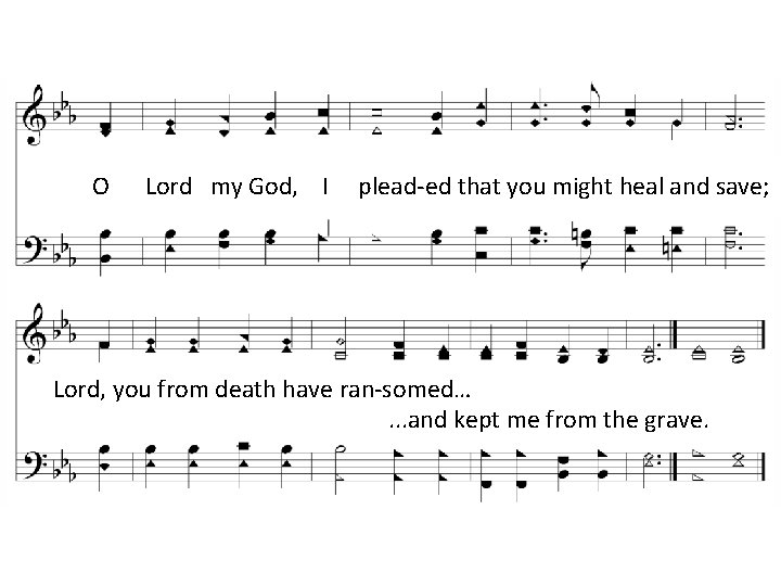 O Lord my God, I plead-ed that you might heal and save; Lord, you