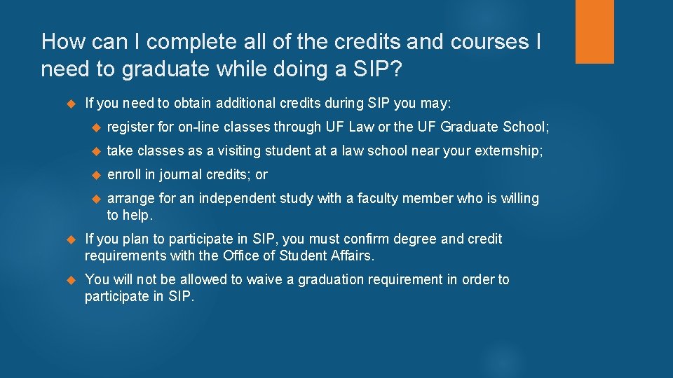 How can I complete all of the credits and courses I need to graduate