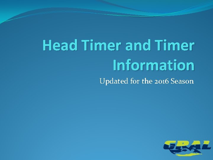 Head Timer and Timer Information Updated for the 2016 Season 