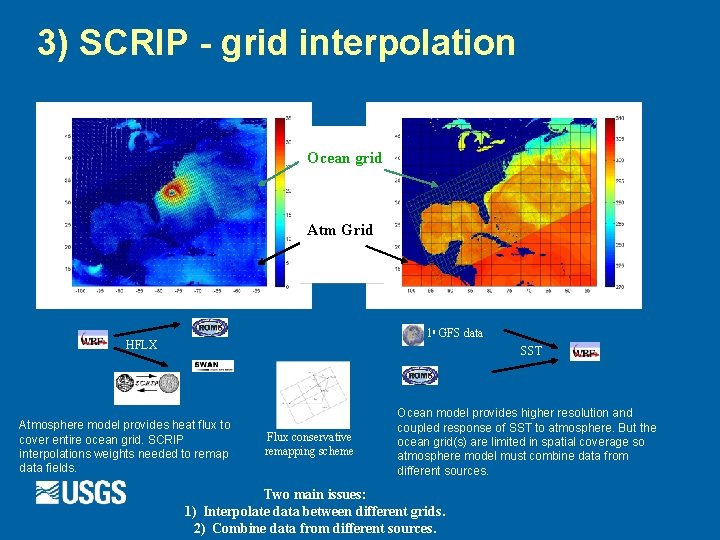 3) SCRIP - grid interpolation Ocean grid Atm Grid 10 GFS data HFLX SST