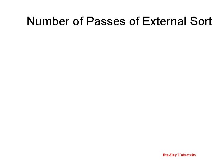 Number of Passes of External Sort 