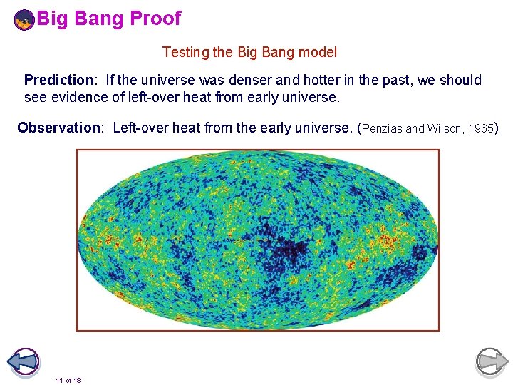 Big Bang Proof Testing the Big Bang model Prediction: If the universe was denser