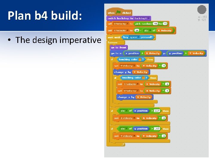 Plan b 4 build: • The design imperative 