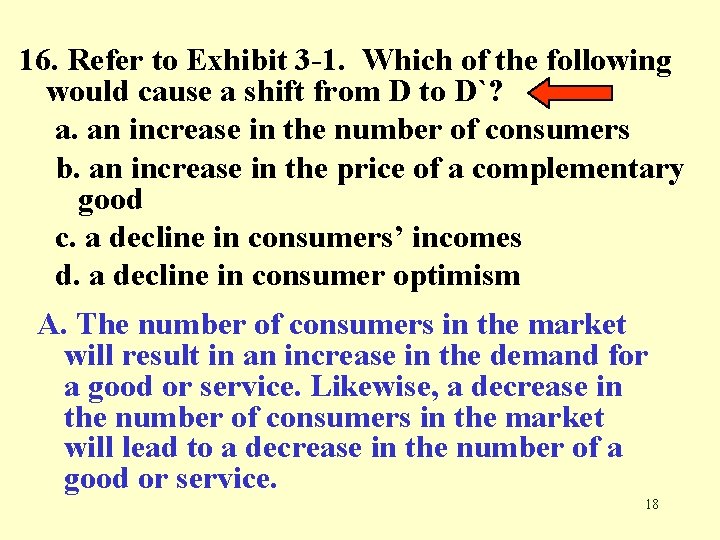16. Refer to Exhibit 3 -1. Which of the following would cause a shift