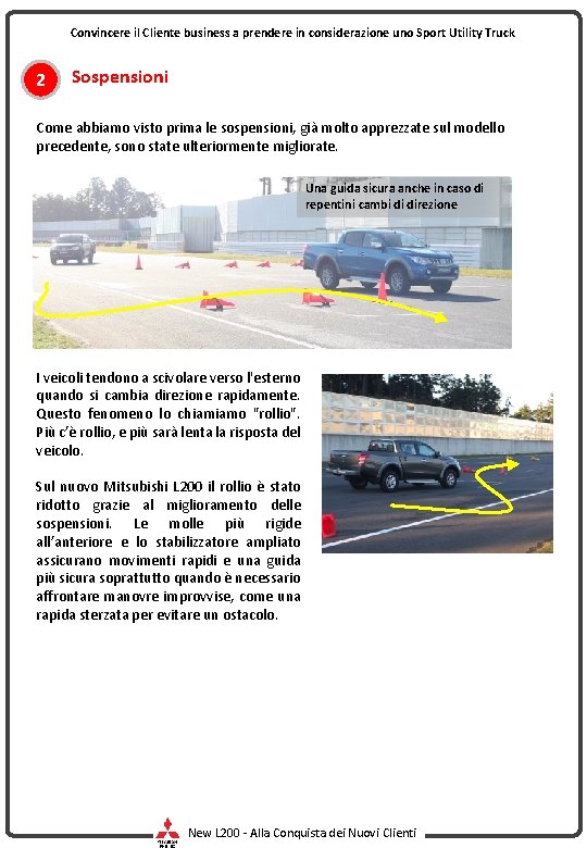 Convincere il Cliente business a prendere in considerazione uno Sport Utility Truck 2 Sospensioni