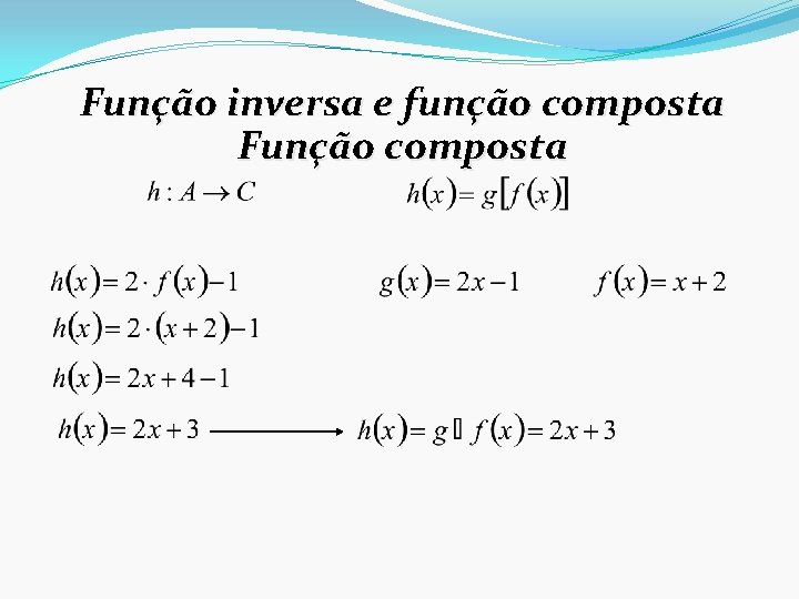 Função inversa e função composta Função composta 