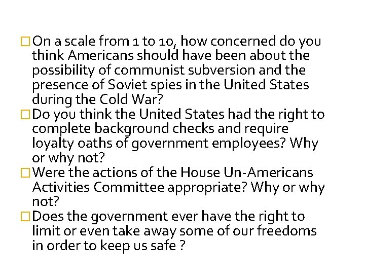 �On a scale from 1 to 10, how concerned do you think Americans should �On a scale from 1 to 10, how concerned do you think Americans should