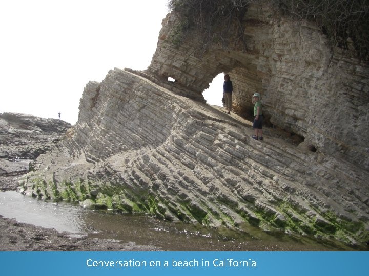 Conversation on a beach in California Conversation on a beach in California