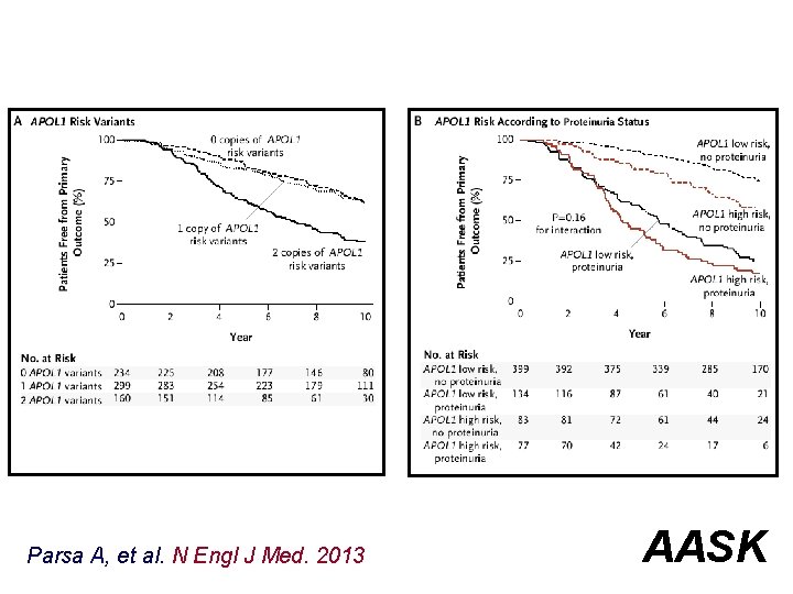 Parsa A, et al. N Engl J Med. 2013 AASK 