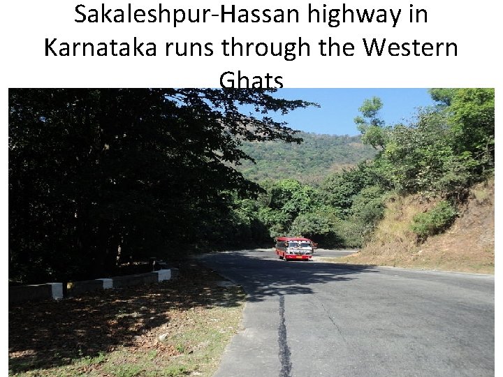 Sakaleshpur-Hassan highway in Karnataka runs through the Western Ghats 