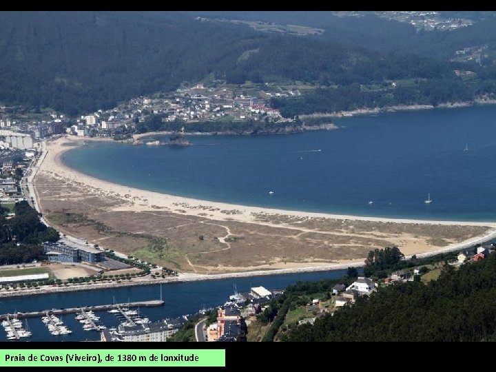 Praia de Covas (Viveiro), de 1380 m de lonxitude 