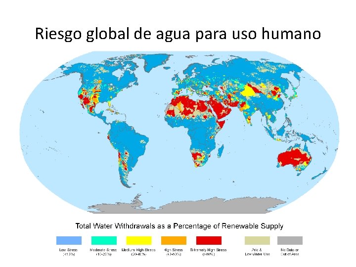 Riesgo global de agua para uso humano 