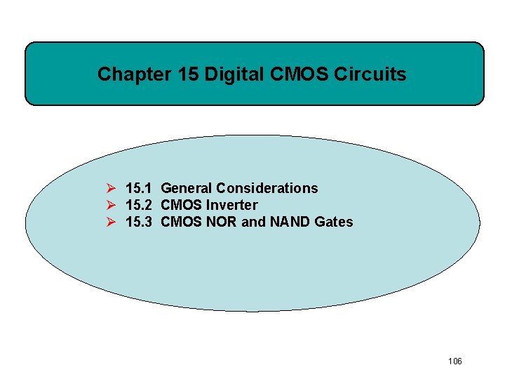 Chapter 15 Digital CMOS Circuits Ø 15. 1 General Considerations Ø 15. 2 CMOS Chapter 15 Digital CMOS Circuits Ø 15. 1 General Considerations Ø 15. 2 CMOS